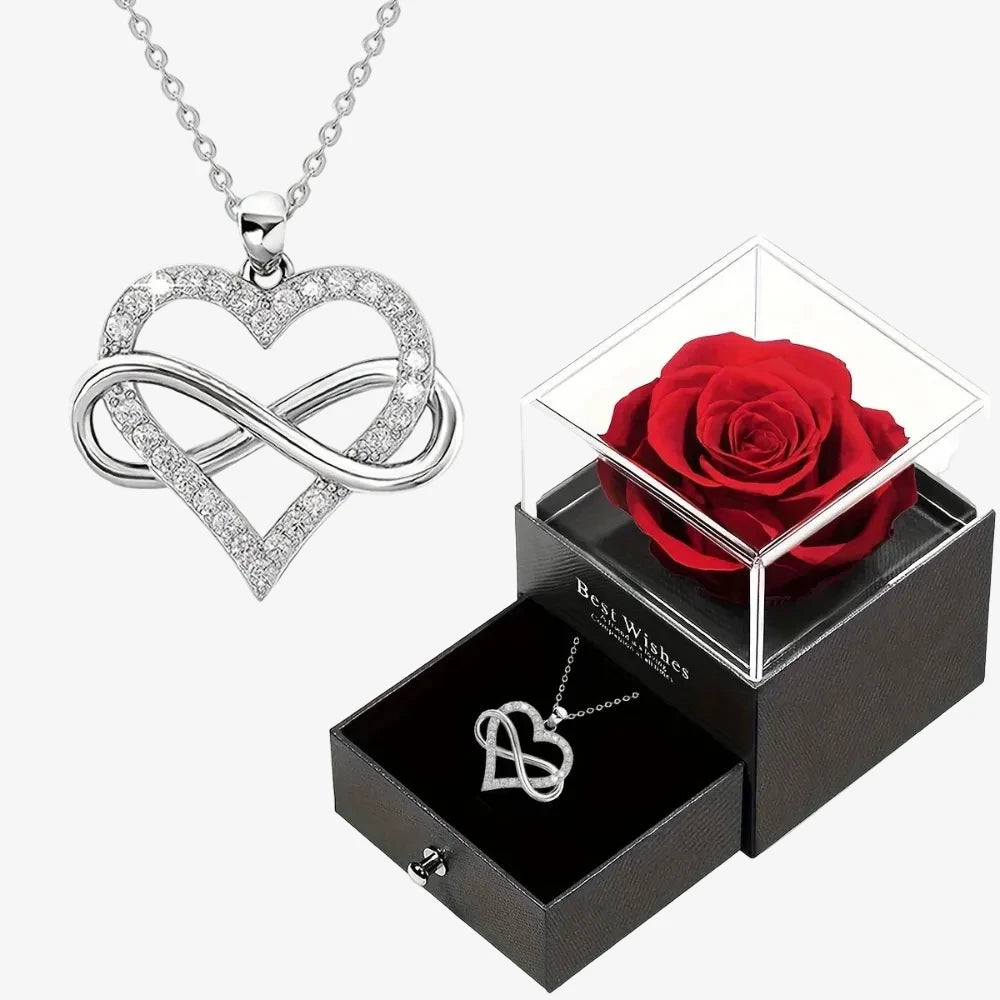 Box Cadeau Couple Collier Cœur Infini