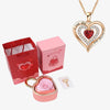 Cadeau Couple Ouvre Mon Cœur Collier Cœur Rouge - coffret complet