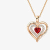 Cadeau Couple Ouvre Mon Cœur Collier Cœur Rouge - collier