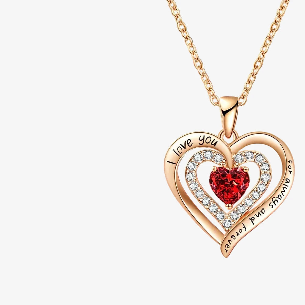 Cadeau Couple Ouvre Mon Cœur Collier Cœur Rouge - collier