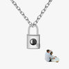 Collier Personnalisé Photo Projection Cadenas - collier personnalisé