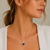 Collier Personnalisé Photo Projeté Coeur Centré - mannequin