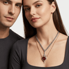 Collier Pour Couple Coeur Rouge - cadeau couple