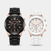Montre et Bracelet de Couple Noir et Blanc - Cadeau couple duo montre