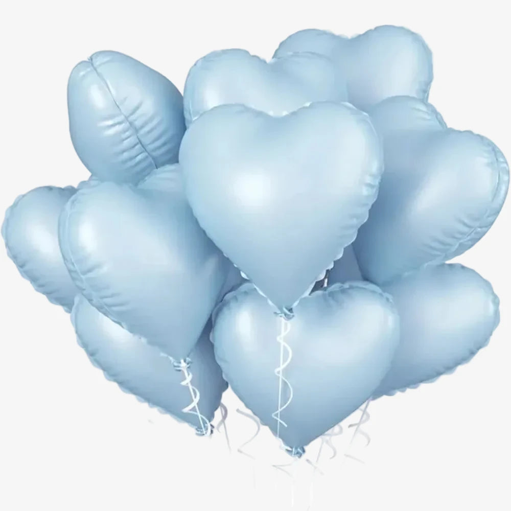 Un Ballons Coeur couleur bleu bébé. 