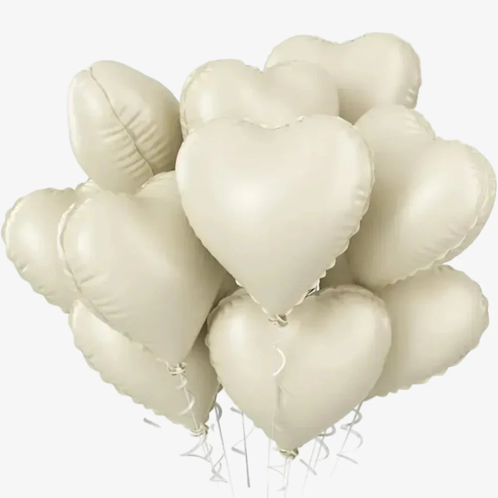 Ballon de cœur pastel couleur blanc 