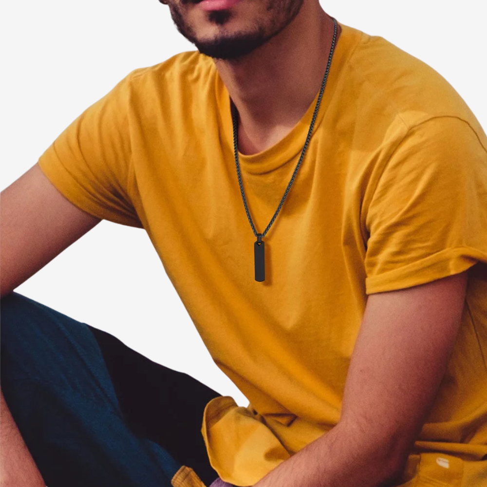 bijou acier inoxydable homme - collier personnalisé homme