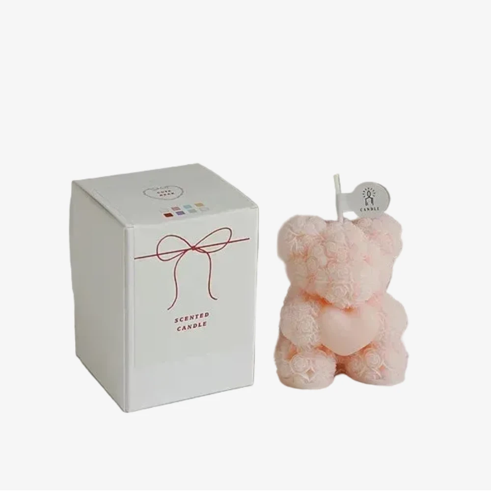 Packaging de la bougie-cadeau ourson 