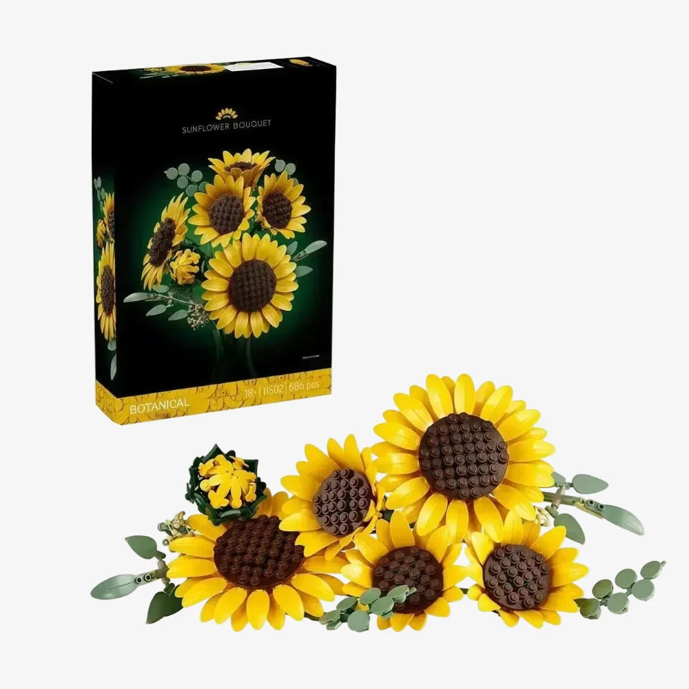 Bouquet de fleurs à construire tournesol. 
