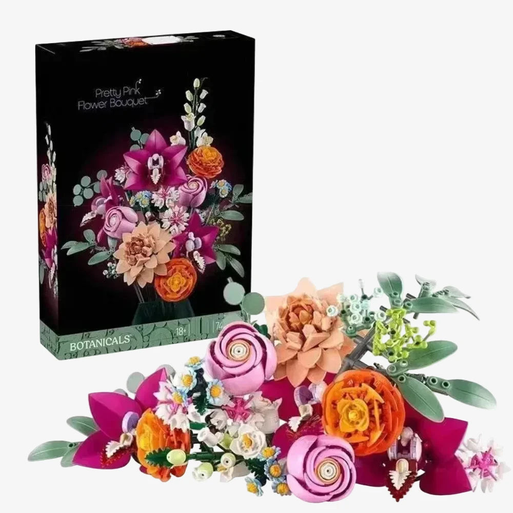 bouquet de fleurs à construire multicolor