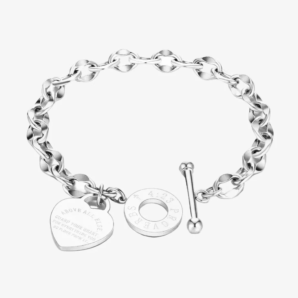 Bracelet grain de café cœur, photo produit