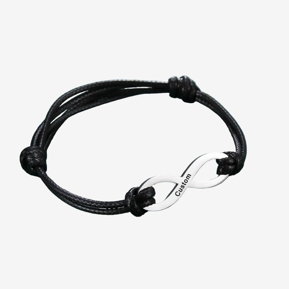 bracelet infini personnalisé pour homme ou pour femme