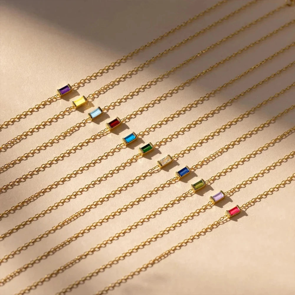 Collection complète des bracelets Pierre de Naissance Minimaliste pour chaque mois de l'année 