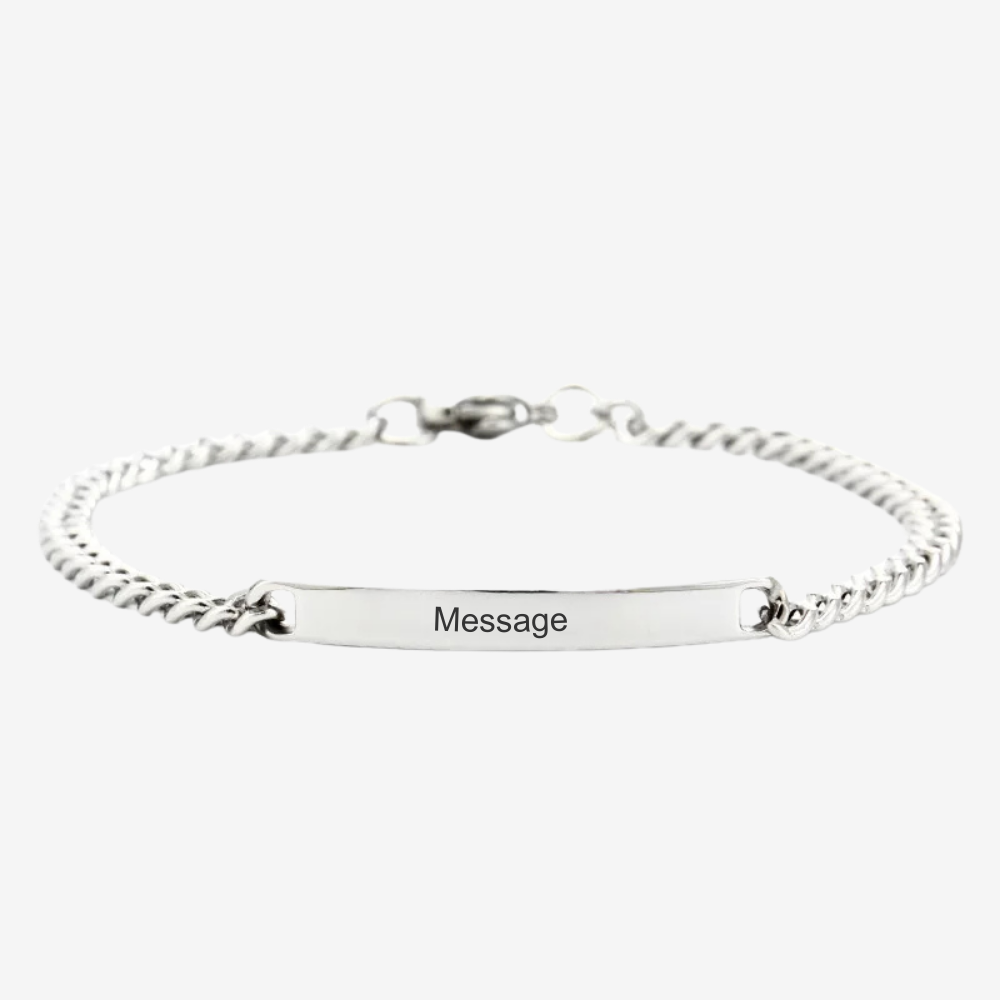 bracelet argent femme personnalisé - gourmette femme