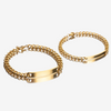 bracelet couple personnalisé - gourmette couple