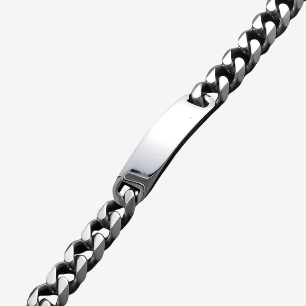 bracelet homme gravure gourmette