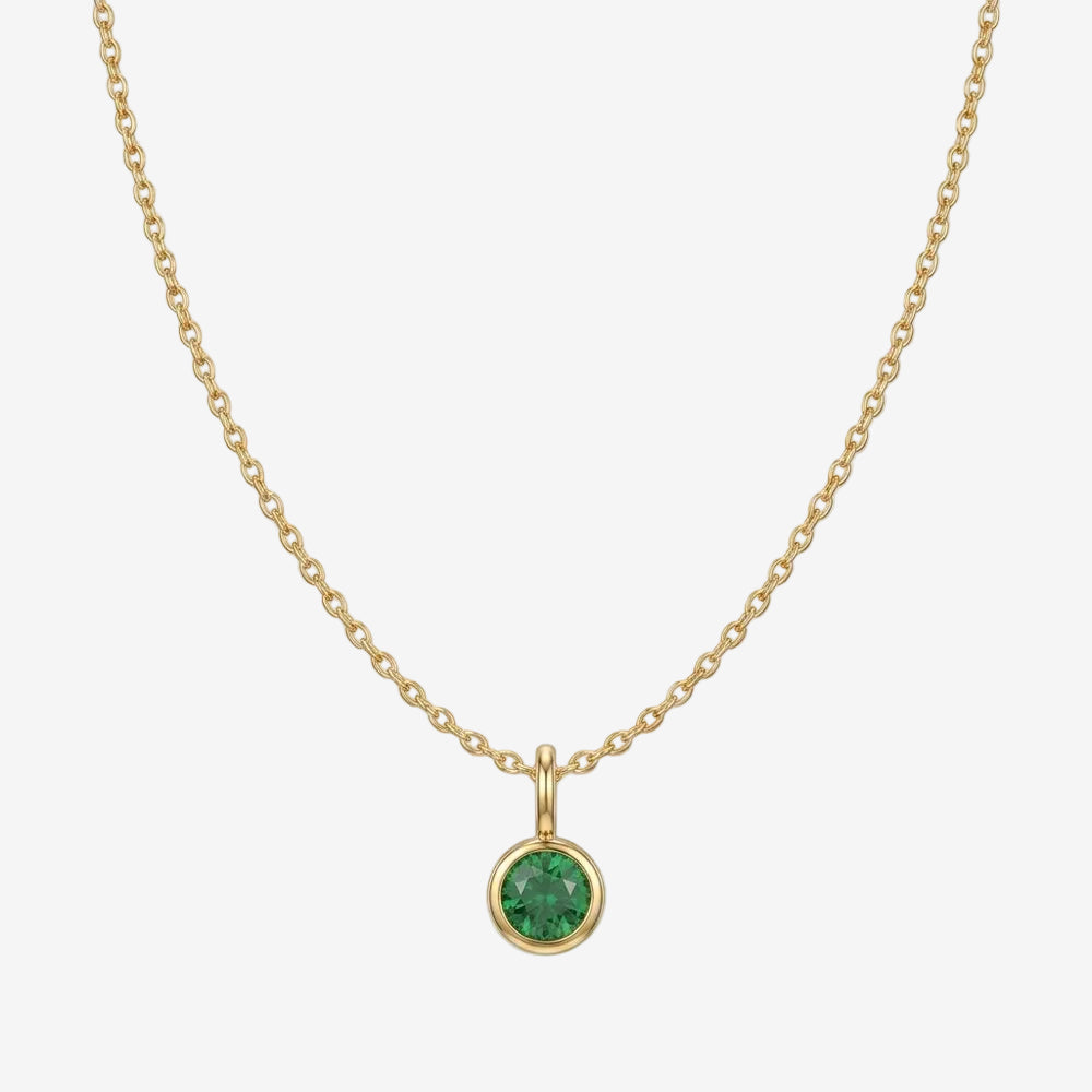 Collier pierre de naissance ronde, vue produit sur fond neutre