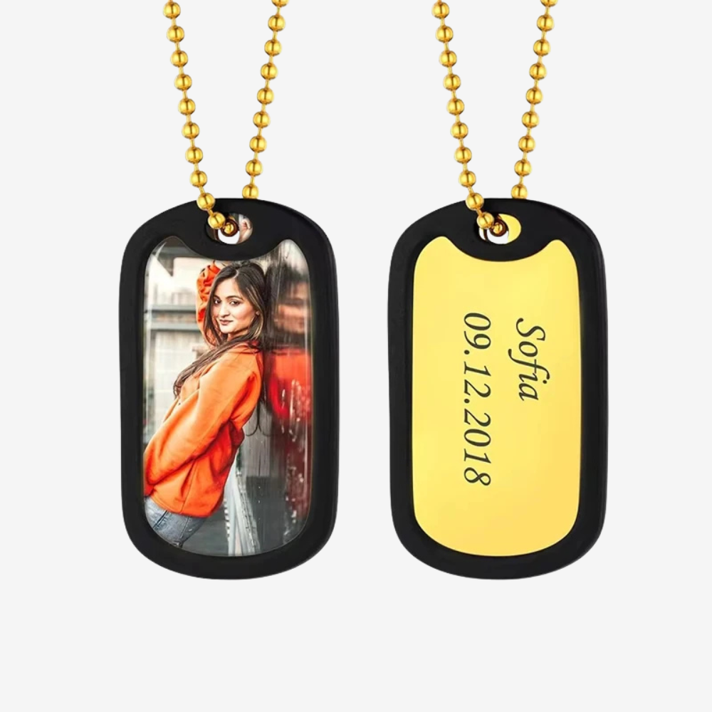 collier militaire personnalisé - collier homme