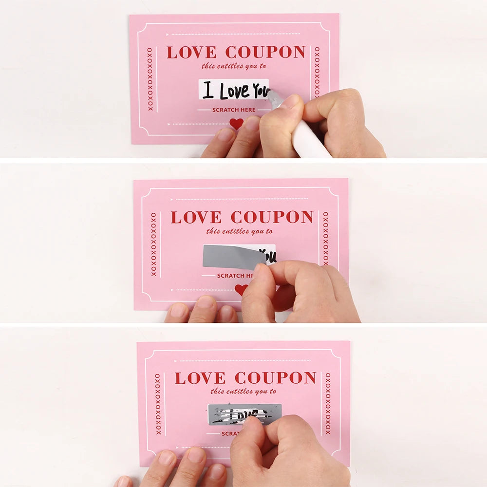 mode d'emploi pour utiliser les coupons d'amour à gratter